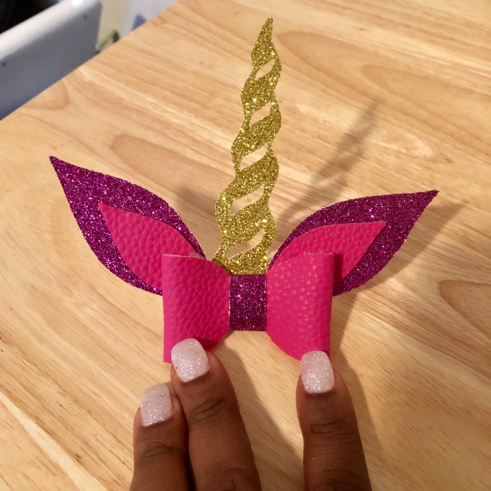 Homemade Magical Unicorn Hair Bow